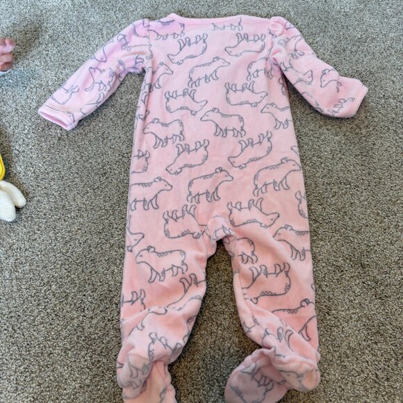 Carter’s 1-Piece Fleece Footie PJs Pink Size 6-9m baby - Picture 8 of 8